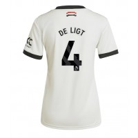 Maglia Calcio Manchester United Matthijs de Ligt #4 Terza Divisa Donna 2024-25 Manica Corta